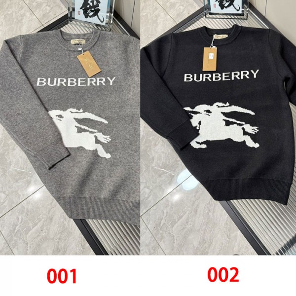 Burberry バーバリーブランドセーター 冬服 メンズ ニット 高品質 L - 4XL クルーネック 長袖 メンズセーター ユニセックス ストレッチ ニットセーター カジュアル ソフト 大きいサイズ 秋服 冬服