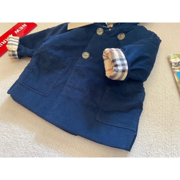 Burberry バーバリーブランドベビー秋冬子供服 ロングコート キッズ 女の子 厚手 中綿コート 長袖 厚手 コート ベビー 73-80-90-100cm ジュニア服 ロングコート 女児 防寒保温 秋冬ロングコート女児