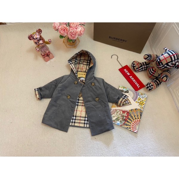 Burberry バーバリーブランド子供服 女の子 ロングジャケット 中綿ート アウター 長袖 ブルゾン アウター ボーイズ キッズ ガールズ カジュアル おしゃれ 可愛い 73-100cm 春秋冬 通園 通学 普段着 アウトドア