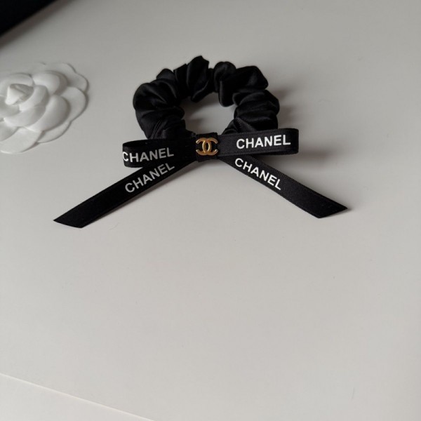 Chanel シャネルブランドリボン シュシュ リボンゴム おしゃれ 髪ゴム 編みアレンジ ヘアアクセ レディース ヘアアクセサリー 髪に優しい シュシュ 長め 蝶々結び エレガント 生地 かわいい 髪飾り