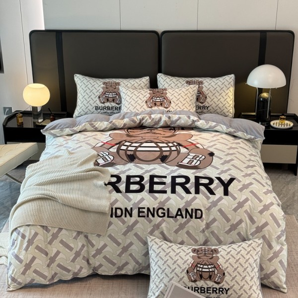 Burberry バーバリーシングル セミダブル ダブル 布団カバー セットハイブランド激安布団カバー ベッドシート 枕カバー 4点セット綿 コットンブランド 布団カバー コピー布団カバー シール 枕カバーブランド おすすめ