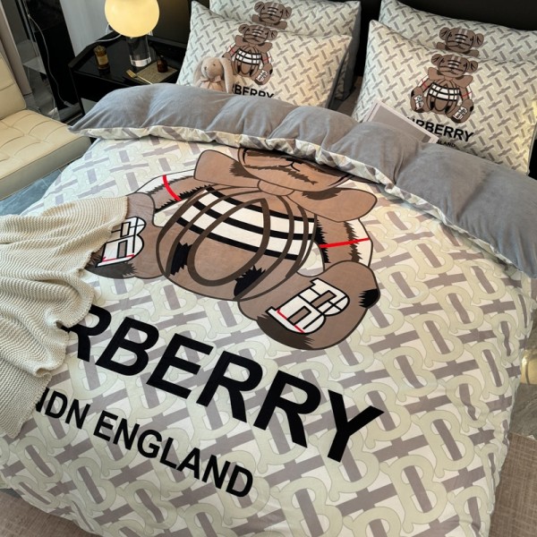 Burberry バーバリーシングル セミダブル ダブル 布団カバー セットハイブランド激安布団カバー ベッドシート 枕カバー 4点セット綿 コットンブランド 布団カバー コピー布団カバー シール 枕カバーブランド おすすめ
