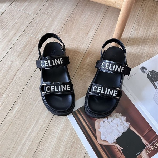 CELINE セリーヌブランド サンダル スポーツサンダル レディース 厚底 大きいサイズ 小さいサイズ 柔らかい 歩きやすい スポサン 楽ちん クロスベルト 225~250cm