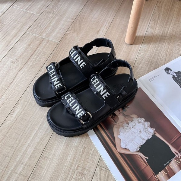CELINE セリーヌブランド サンダル スポーツサンダル レディース 厚底 大きいサイズ 小さいサイズ 柔らかい 歩きやすい スポサン 楽ちん クロスベルト 225~250cm