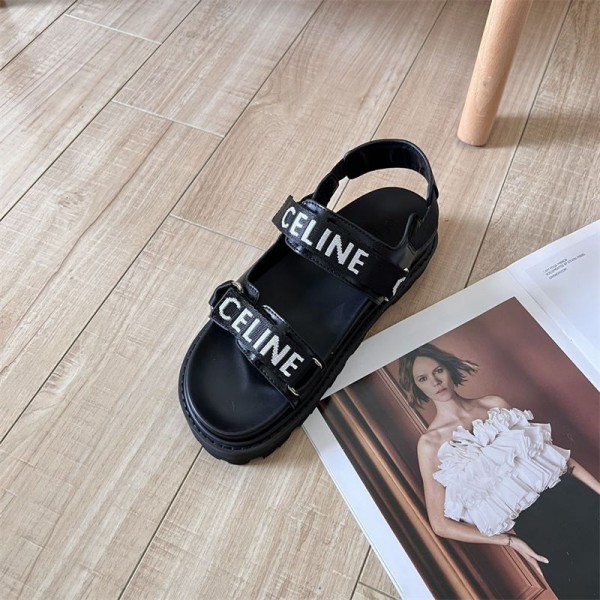 CELINE セリーヌブランド サンダル スポーツサンダル レディース 厚底 大きいサイズ 小さいサイズ 柔らかい 歩きやすい スポサン 楽ちん クロスベルト 225~250cm