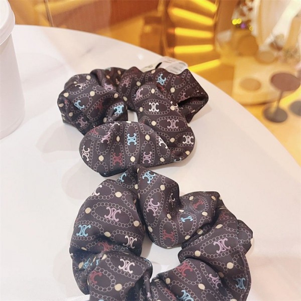 CELINE セリーヌブランドヘアシュシュレディースブランドかわいい髪飾りブランドヘアゴム女性ハイブランドヘアアクセサリー存在感抜群