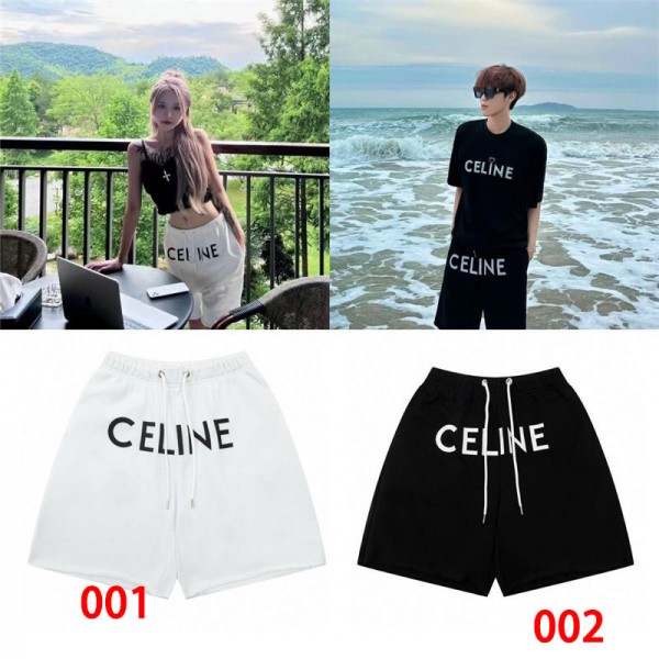 セリーヌ ショートパンツ男性用 通気性 Celine ブランドスポーツショーツ 速乾性 ドライ M - 4XL 調節可能 フィットネスパンツ ランニングパンツ バスケットボール、ジョギング