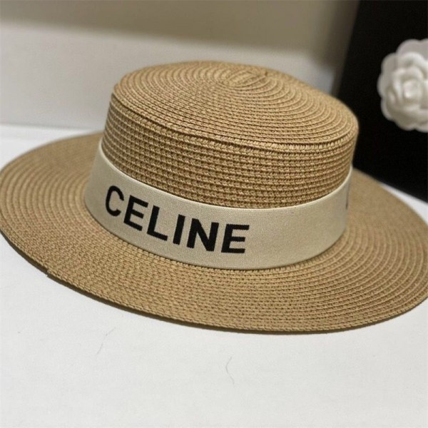 セリーヌ日除け帽子 バケットハット Celine ブランド麦わら帽子 ハット 麦わらハット気質 メンズ レディース ビーチ 紫外線 UVカット 日よけ 速乾 軽薄 通気 アウトドア スポーツ 旅行 写真