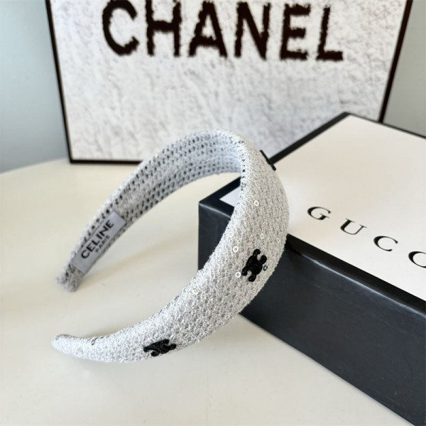 CELINE セリーヌハイブランドヘアアクセサリーカチューシャ 痛くないヘアバンド ヘアアクセ ヘアアクセサリー レディース ヘアターバン 太め 人気 可愛い 痛くない 韓国