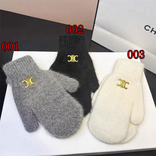 セリーヌブランドグローブ 防寒手袋 Celine 防寒グローブ ニット 毛糸 無地 おしゃれ 人気 秋冬用 防寒 通勤 運動 メンズ レディース 男女兼用 ニット手袋