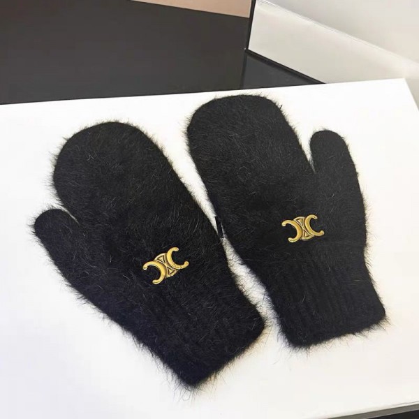 セリーヌブランドグローブ 防寒手袋 Celine 防寒グローブ ニット 毛糸 無地 おしゃれ 人気 秋冬用 防寒 通勤 運動 メンズ レディース 男女兼用 ニット手袋