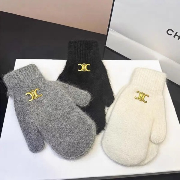セリーヌブランドグローブ 防寒手袋 Celine 防寒グローブ ニット 毛糸 無地 おしゃれ 人気 秋冬用 防寒 通勤 運動 メンズ レディース 男女兼用 ニット手袋