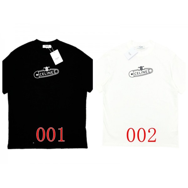 CELINE セリーヌブランド半袖tシャツハイブランドtシャツ偽物レディースメンズTシャツカットソーペアカップルtシャツ ユニセック ブランド