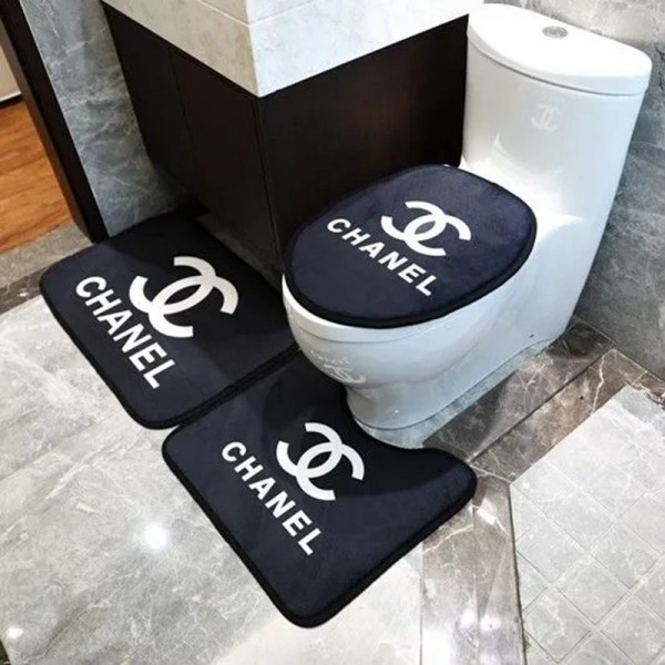 ブランド グッチ バスマット トイレマット 3点セット chanel シャワーマット/フタカバー/便座カバーシャネル 浴室マット 足ふきマット ふわふわ 全11色