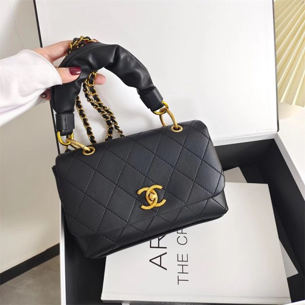 シャネル バック ブランド CHANEL ショルダーバッグ レザーバッグ 上品  ハンドバッグ 流行り チェーンバッグ 女性 優雅 大きめチェック紋 大容量 2WAYバッグ プレゼント最適