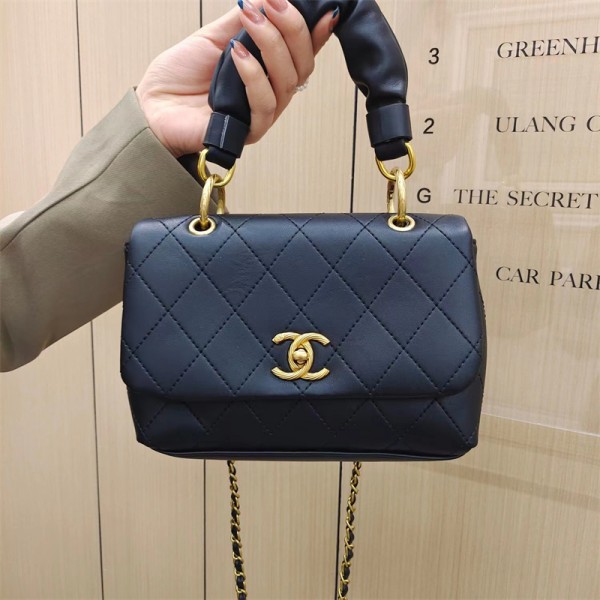 シャネル バック ブランド CHANEL ショルダーバッグ レザーバッグ 上品  ハンドバッグ 流行り チェーンバッグ 女性 優雅 大きめチェック紋 大容量 2WAYバッグ プレゼント最適