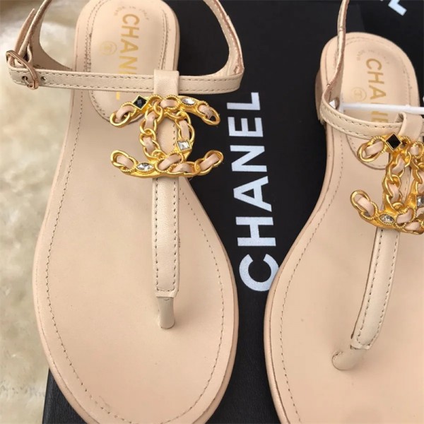 ブランド シャネル スリッパ ビーチサンダル レディース chanel 優雅 夏の靴 すべり止め カジュアル 高品質ローヒール 快適 痛くない ココマーク 精緻 おしゃれ 美足