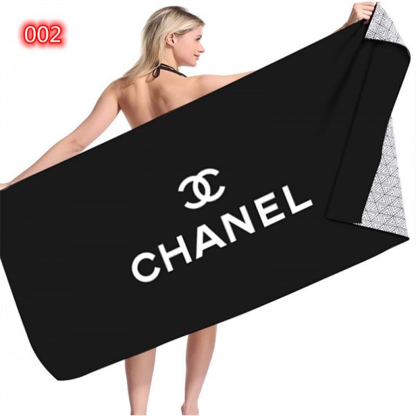 ブランド CHANEL ビーチタオル 150x75cm グッチスイムタオル 超吸水 速乾 シャネル スポーツタオル 柔らかい 軽量 大判 持ち運びやすい ヘアタオル 海水浴 プール ホテル 旅行用タオル 温泉