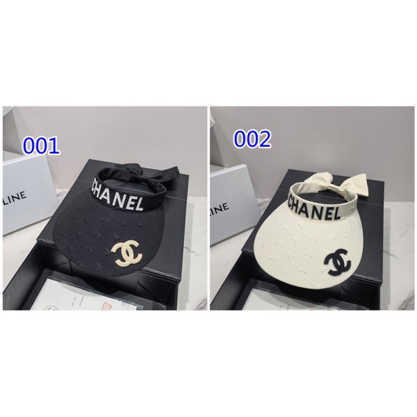 ブランド シャネル 日よけ帽子 シェルハット CHANEL レディースバイザー帽子 uvカット 防晒帽 日焼け防止 キャスケット 小顔効果 春夏 女優帽子 リボン 可愛い