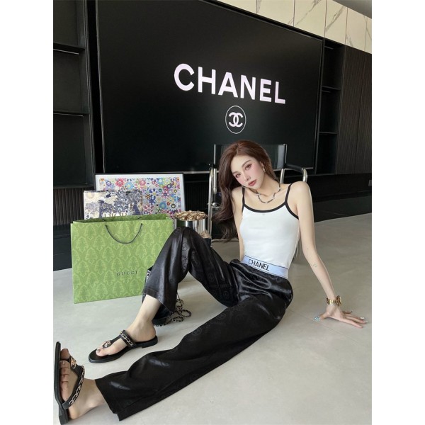 シャネル ズボン 夏 涼しい 薄い パンツ 質感 女性 ワイドパンツ chanel ブランド レディース ハイウエスト 涼しい 春夏秋 S-L 体型カバー カジュアル 着心地