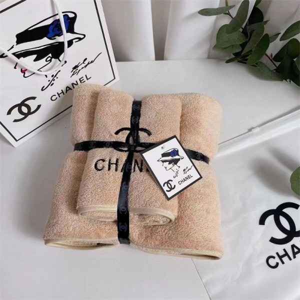 Chanel シャネル タオル フェイスタオル バスタオル 2枚入り ブランド シャワータオル ハンカチ 刺繍タオル 吸水 速乾 おしゃれ 耐洗濯 家庭用タオル スポーツタオル 柔らかい 使い心地よい 