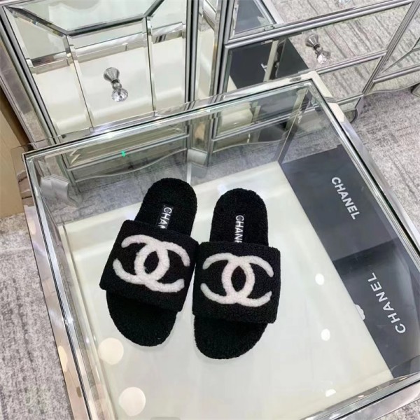 <高品質>CHANEL ブランド スリッパ ルームシューズ シャネル 秋冬用スリッパ ボアサンダル 可愛いデザイン 防寒 暖かい 北欧 おしゃれなスリッパ ボアスリッパ あったかスリッパ 室内履き 室外履き 軽量 洗える 滑り止め 防水底 静音 男女兼用