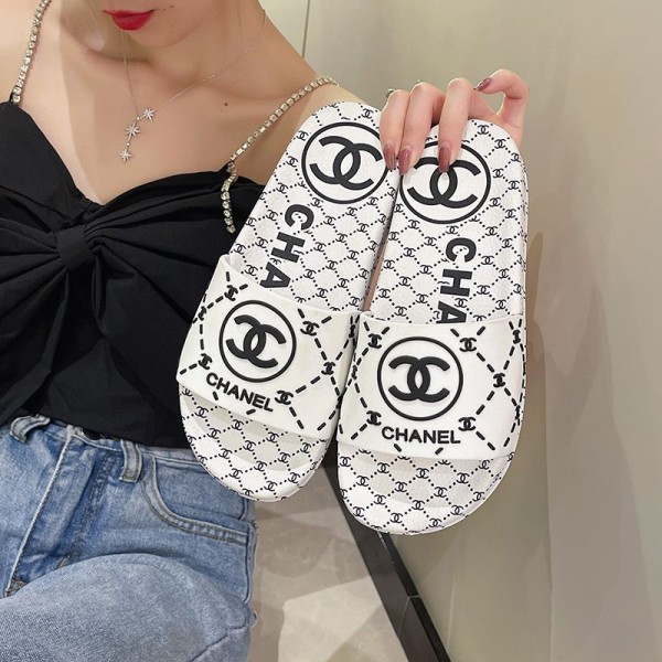 Chanel シャネルブランド スリッパ レディース お出かけ用サンダル女性向けビーサン ミュール サボ ママシューズ可愛い カジュアルシューズ 激安メンズ向けスリッパ夏履きやすい