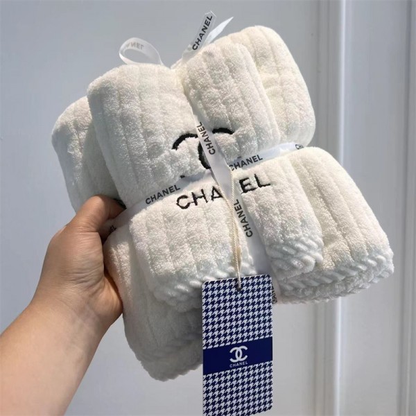 Chanel シャネルブランドスポーツタオル メンズ人気 ビーチタオル軽量 ハイブランド多用途タオルメンズフェイスタオル 運動タオル