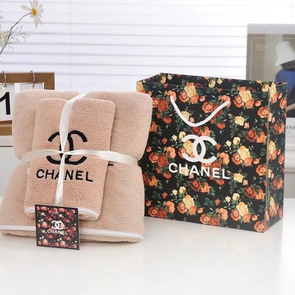 Chanel シャネルビーチバスタオル 激安人気 ビーチタオル軽量 ハイブランド多用途タオルハイブランドシャワータオル 大幅 吸水タオル