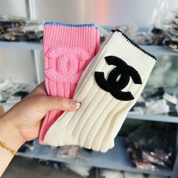 Chanel シャネルハイブランド ソックス 綿製コットン 靴下 メンズ 通気性浅口ソックス 女の子好き 韓国ブランドソックス 男女兼用 ファッション