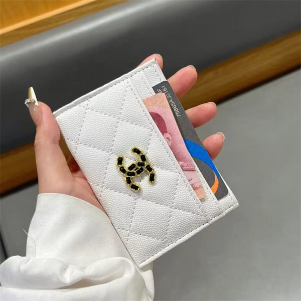 シャネル カードケース 小香風 カードバッグ 収納 薄手 新品 短財布 サイフ コイン収納可 多機能 携帯便利  人気