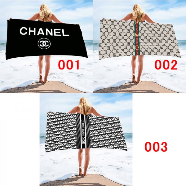 Chanel シャネル人気 ビーチタオル軽量 ハイブランド多用途タオルブランド速乾タオル男女兼用タオルブランド 人気 女性