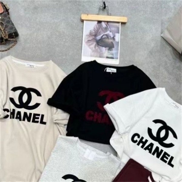 Chanel シャネル ブランドtシャツカットソー コピー夏tシャツブランドかわいいブランドtシャツ上着カジュアル韓国 パチモン tシャツ