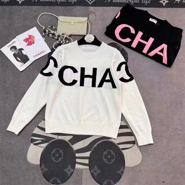 ブランド Chanel シャネル ニット セーター レディース プルオーバー ゆったり 長袖 クルーネック おしゃれ 着回し 保温 カジュアル 可愛い 通勤 厚手 柔らかい 秋 冬