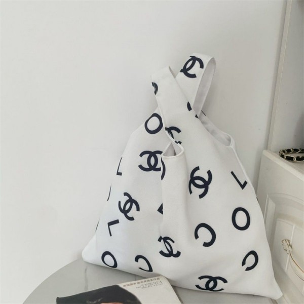 Chanel シャネル ショッピングバッグブランド帆布 トートバッグ キャンバスバッグ 手提げ袋 綿 コットン バッグ 韓国風 ココマーク柄 耐用性