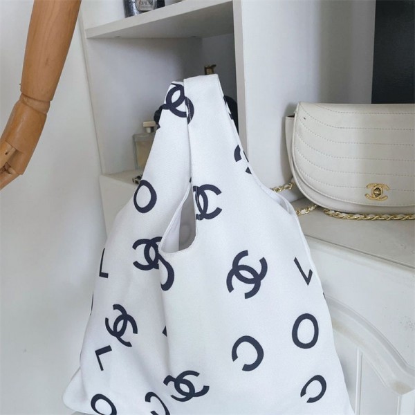 Chanel シャネル ショッピングバッグブランド帆布 トートバッグ キャンバスバッグ 手提げ袋 綿 コットン バッグ 韓国風 ココマーク柄 耐用性