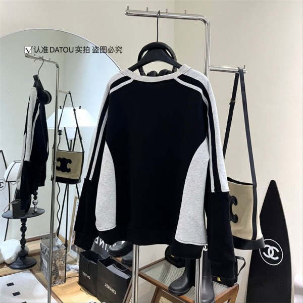 Chanel シャネル ハイブランド プルオーバーパーカー 偽物スウェット ハイブランド 秋冬ボアパーカーブランド 裏起毛 スウェット偽物 男女兼用