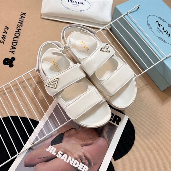 Prada プラダ ブランド サンダル スポーツサンダル レディース 厚底 大きいサイズ 小さいサイズ 歩きやすい 軽量 楽ちん ダブルベルト 225¬255cm