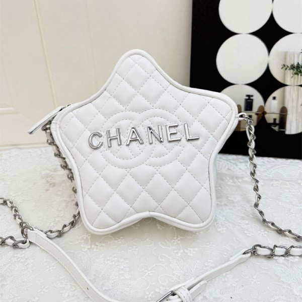 シャネルショルダーバッグ かわいい 五芒星型 Chanelクロスボディバッグ メッセンジャーバッグ チェーンバッグ 調節可能 財布 レジャー パーティー プロム用 レディース