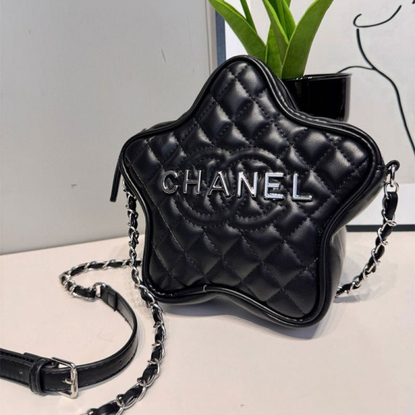 シャネルショルダーバッグ かわいい 五芒星型 Chanelクロスボディバッグ メッセンジャーバッグ チェーンバッグ 調節可能 財布 レジャー パーティー プロム用 レディース