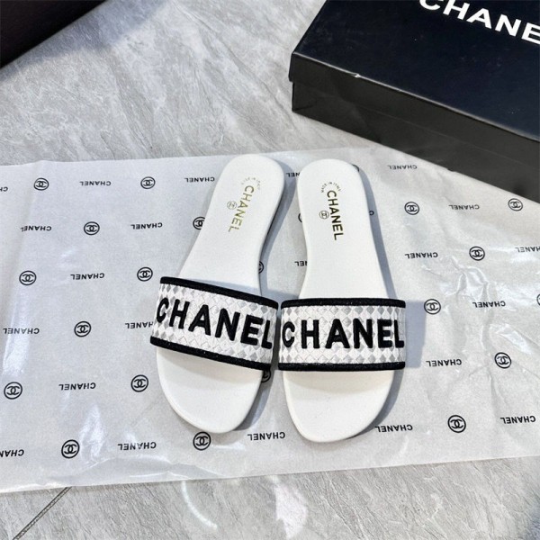 Chanel シャネルブランド サンダル レディース 夏靴 ファッション ミュール サンダル歩きやすい 225 ¬260cm 通気性 ビーチサンダル 滑り止め 軽量 スリッパ シンプル 韓国風
