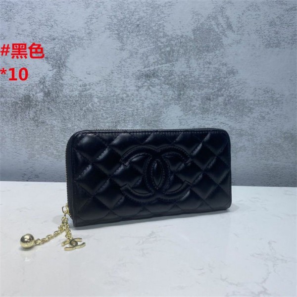 Chanel シャネルブランド財布 レディース 長財布 大容量 PUJ革ファスナー スキミング防止 セパレート型 小銭入れ 一流の財布職人が作る ビジネス スタイリッシュ  さいふ ブラック