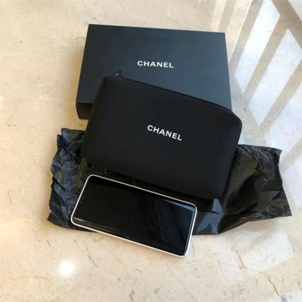 Chanel シャネルブランドメイクポーチ 持ち運び かわいい コンパクト 仕切りたくさん 化粧ポーチ 韓国風 リボン ペンケース 防撥水 PU 小物入れ ミニ 小さめ ピンク ブラシいれ ペン入れ 誕生日贈り物 ギフト