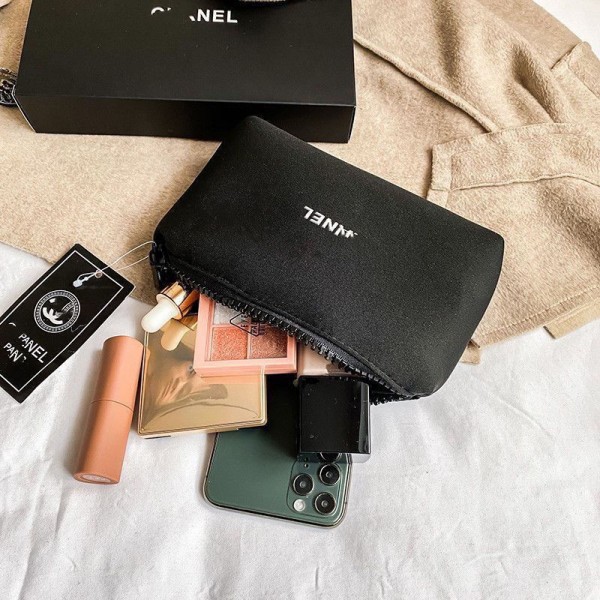 Chanel シャネルブランドメイクポーチ 持ち運び かわいい コンパクト 仕切りたくさん 化粧ポーチ 韓国風 リボン ペンケース 防撥水 PU 小物入れ ミニ 小さめ ピンク ブラシいれ ペン入れ 誕生日贈り物 ギフト