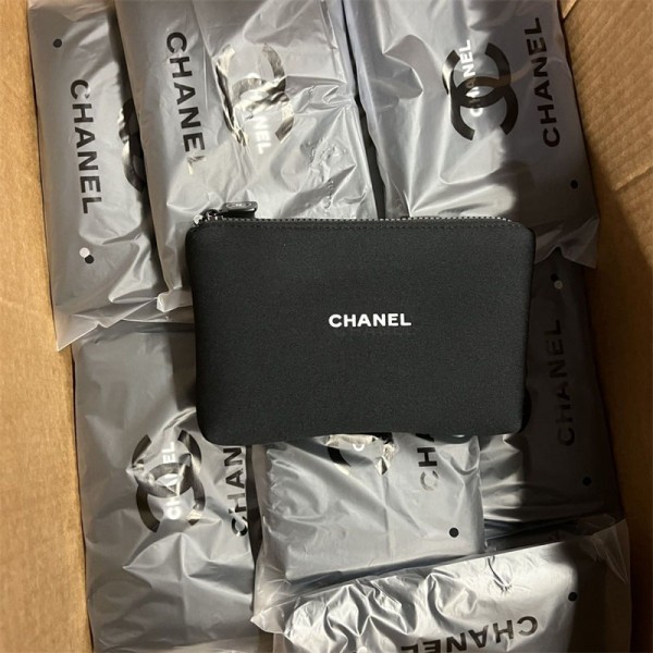 Chanel シャネルブランドメイクポーチ 持ち運び かわいい コンパクト 仕切りたくさん 化粧ポーチ 韓国風 リボン ペンケース 防撥水 PU 小物入れ ミニ 小さめ ピンク ブラシいれ ペン入れ 誕生日贈り物 ギフト