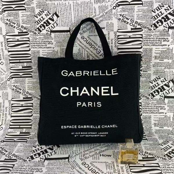 Chanel シャネルハイブランドトートバック キャンバス A4 大容量 トートバック帆布 トートバッグ 肩掛けバッグ プリント柄 キャンパストート帆布 男女兼用 通勤通学 旅行用
