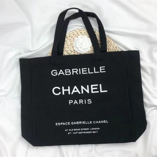Chanel シャネルハイブランドトートバック キャンバス A4 大容量 トートバック帆布 トートバッグ 肩掛けバッグ プリント柄 キャンパストート帆布 男女兼用 通勤通学 旅行用