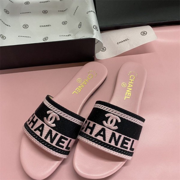 ブランドChanel シャネル女性向けビーサン ミュール サボ ママシューズファッション室内履き春夏スリッパ 夏用 涼しい 蒸れないサンダル素足レディース メンズ 室内履き スリッパ  225¬260cm