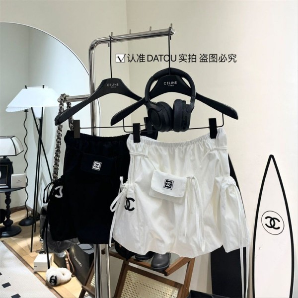 シャネル スポーツスカート レディース ブランドChanel ゴルフスカート 長め テニススコート 大きいサイズ プリーツ 着痩せ 通気 インナーパンツ付き ゴルフウェア S - XL 夏 運動着 日常服 可愛い 
