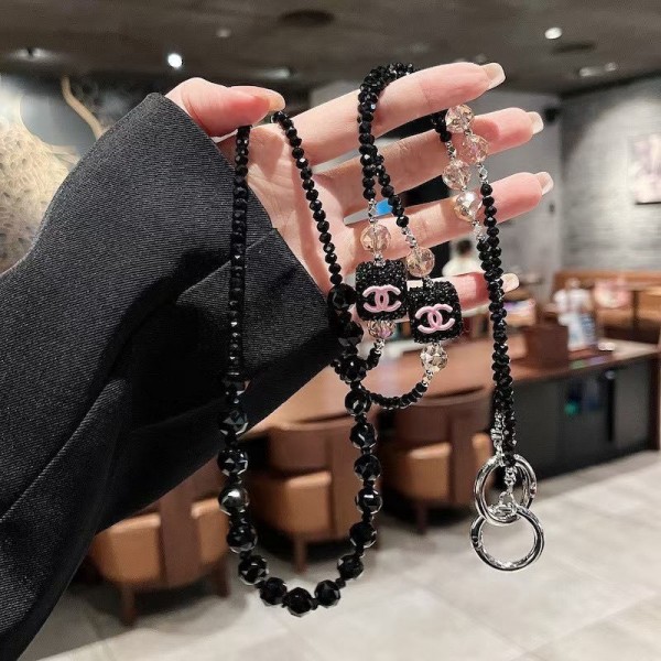 シャネルスマホストラップ スマホ 手首 落下防止 携帯 ブランド Chanel ハンドストラップ 女の子 吊り下げペンダント装飾 落下防止 カラフルビーズ スマホ小物 全機種対応